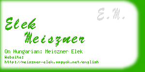 elek meiszner business card